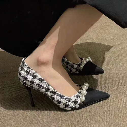 Zapatos De Tacón Alto Con Puntera Cerrada Y Tacón Alto Mujer