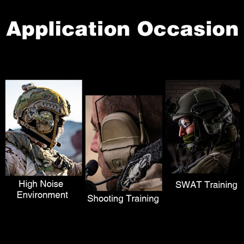 Audífonos Táctico Headset Para Casco Micrófono Militar Bk