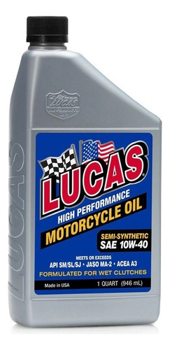Aceite Semi Sintetico Lucas Oil 10w-40 1 Litro/6 Usa Premium