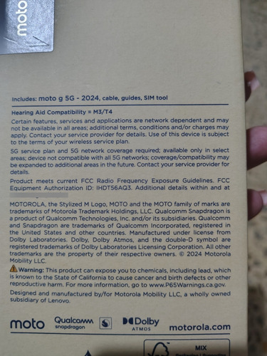 Celular Motorola Moto G 5 2024 4+128 Gb Único En El Mercado Verde