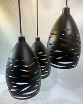 Comprar Plafon Luminaria Colgante 3 Artefactos & Base Techo Metal H2
