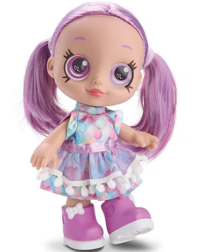 Muñeca Tatoo de arcoíris violeta con accesorios de bambú