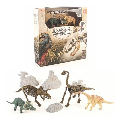 Set Dinosaurio Cretaceous C/2 Pcs Surtido X2 Wabro 9558