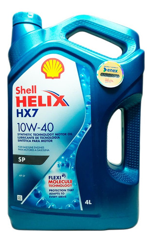 Aceite Shell Hx7 10w40 Doble Sello 4 Litros 