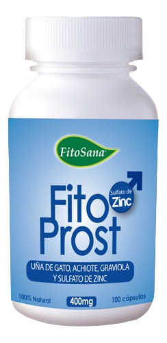 Fitoprost Con Zinc Trata Hiperplasia Prostática 100 Capsulas