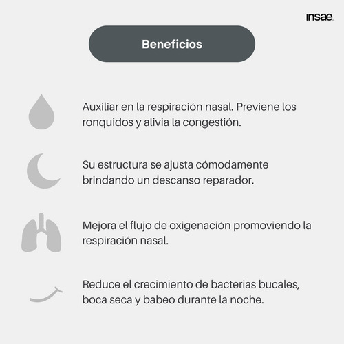 Insae Tiras Bucales Para Dormir Antirronquidos Respiración N (Usado)