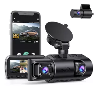 Cámara De Coche 4k Dash Cam Gps Triple De Tres Vías