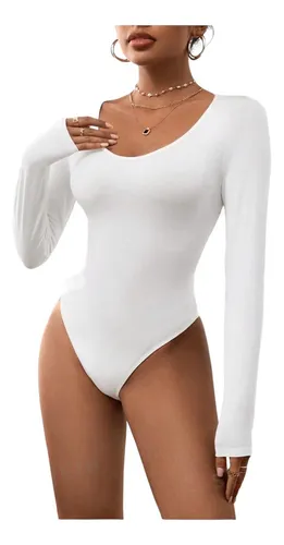Body blanco manga larga mujer discount