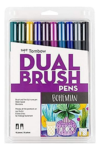 Rotuladores De Doble Pincel Tombow Pen Bohemian, Paquete De