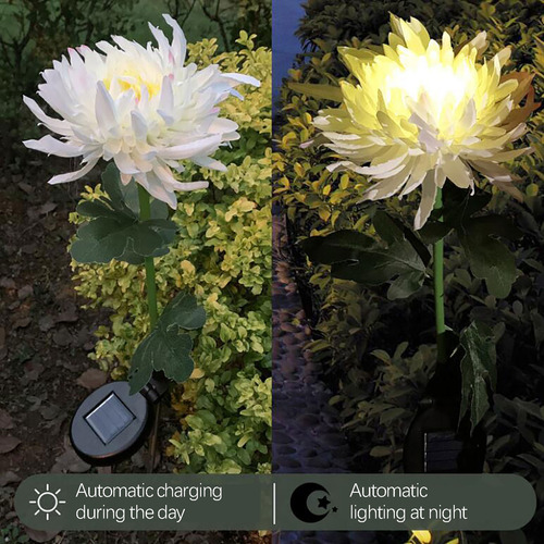 Flor De Simulación De Jardín Exterior Led Ligera, Duradera Y