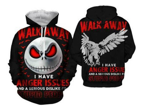 Sudadera Con Capucha Walk Away Anger Issues De Jack Skelling