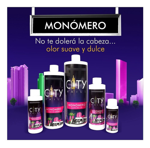 Monómero Líquido Para Uñas City Nails Aroma A Uva 32 Fl Oz