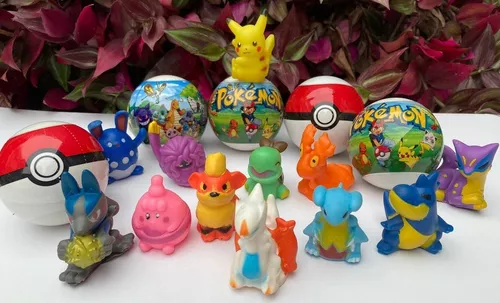 20 Pokemon com Pokebola (Pequeno - 1 a 2,7cm) Kit Festa Lembrancinha