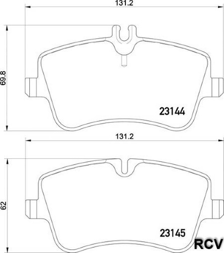 Balatas Disco  Delantera Para Mercedes Benz C320   2002