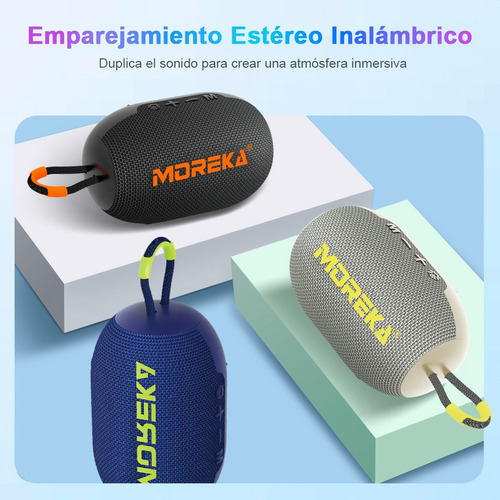 Moreka M419 Bocina Bluetooth Portátil,mini Bocina Altavoz Negro