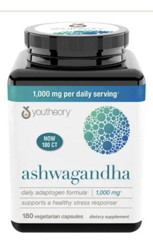 Ashwagandha Yourtheory Ksm-66 180 Capsulas Sin Sabor