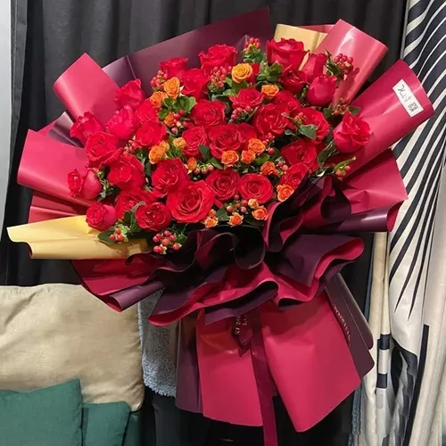 20 Hojas De Papel Coreano Para Ramos Bouquet Floral Patrón