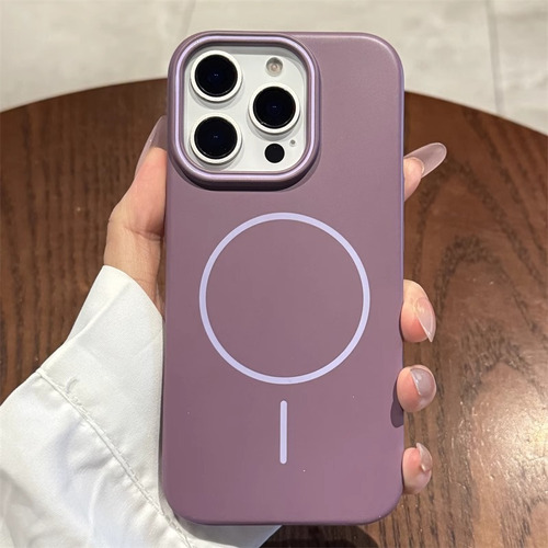 Funda Magnética De Carga Inalámbrica De Círculo Delgado Para Apple Phone