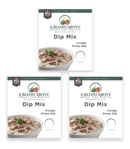 A Blend Above Asiago Prime Rib Dip Mix, 1 Oz, (paquete De 3)