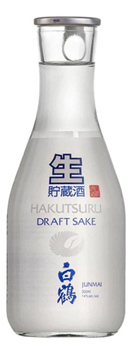 Sake Japonés Junmai Draf, Hakutsuru, 300 Ml