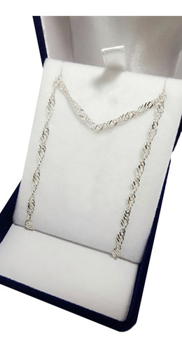 Cadena Singapur Plata 925 Gruesa 60 Cm Hombre Mujer