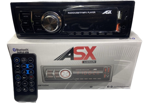 Som Automotivo Asx 2 Usb Mp3 Player Com Bluetooth 4 Canais