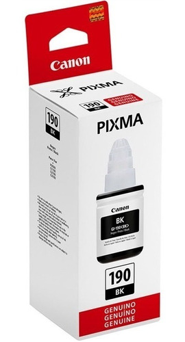 Refil Canon Original Tinta  Pixma Gi-190 G3000 Preta Black