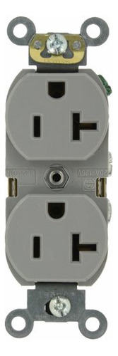 Leviton 5362-gys, 20 Amperios, 125 Voltios, Industrial, Gris