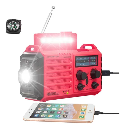 comprar Radio Am\u002Ffm Emergencia Recargable 5000mah, Solar, Dinamo