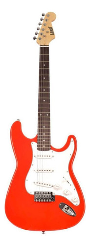 Guitarra elétrica Land LG-1 stratocaster de  platane red verniz brilhante com diapasão de pau-rosa