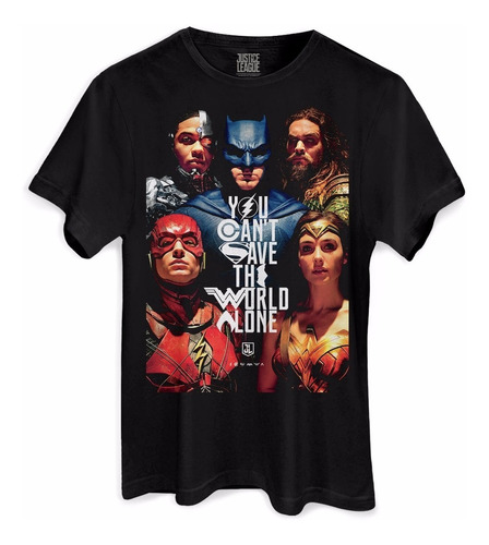 Camiseta Liga Da Justiça Poster Filme Masculina Oficial