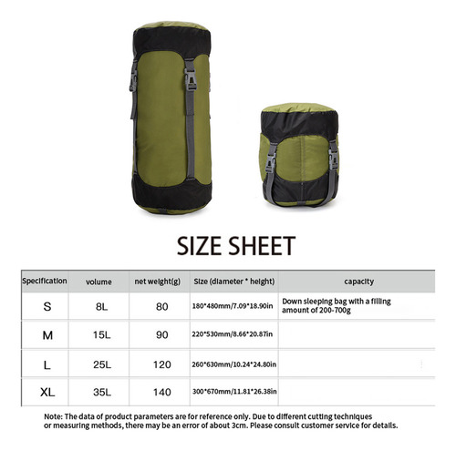 D Bolsa De Almacenamiento De Compresión For Saco De Dormir Y