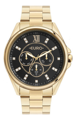 Relógio Euro Feminino Multiglow Bicolor - Eu6p29aie/4p Cor da correia Dourado