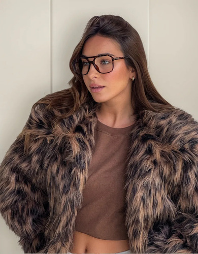 Campera/saco/chaqueta/tapado De Piel Sintética Para Mujer