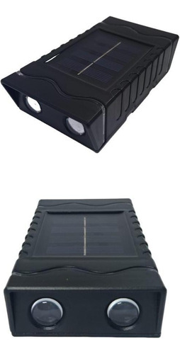 Kit 5 Mini Arandelas Retangulares Led Slim Solar Sobrepor