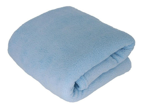 Cobertor Hazime Enxovais Microfibra cor azul-claro de 220cm x 140cm