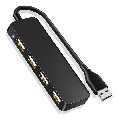 Hub Usb, Extensor De Divisor Usb 2.0 Ultradelgado De 4 Puert