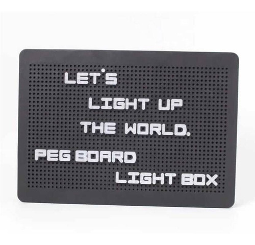 Cartel Led Pegboard Light Box Encastre Letras Palermo