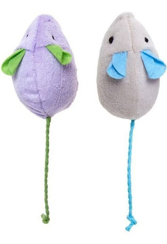 Set De 2 Peluches De Ratón Para Gatos.