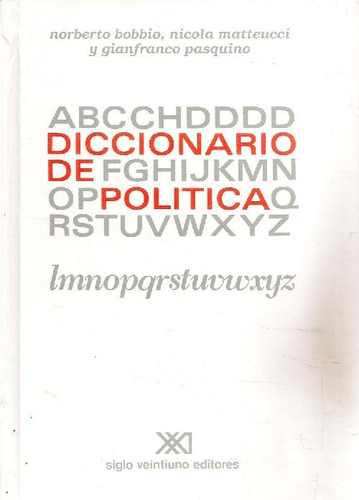 Libro Diccionario De Política - 2 Tomos De Gianfranco Pasqui