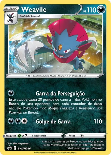 Pokémon TCG: SWSH11 Origem Perdida 2 Quad Pack - Weavile e