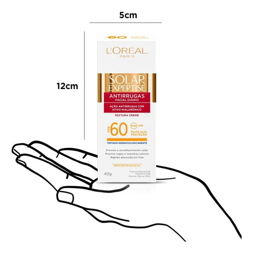 Protetor Solar Antirrugas Invisível Fps 60 40g L'oréal