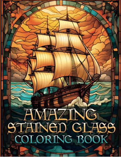 Libro: Amazing Stained Glass: Coloring Book With 50 Unique A