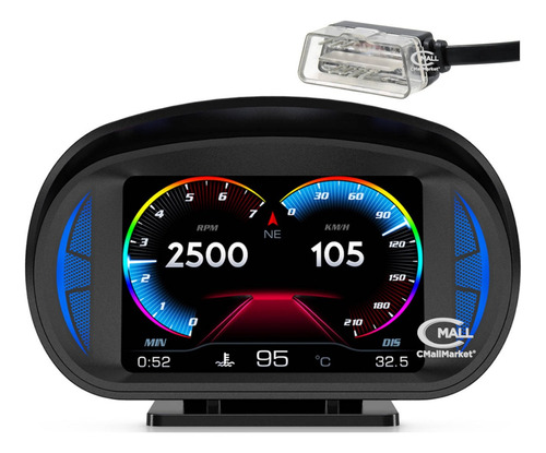 Monitor Hud Obd2 Can Gps Temperatura Rpm Voltaje Velocidad