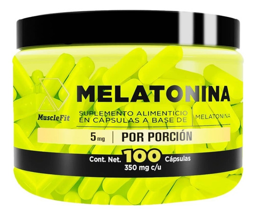 Musclefit Melatonina 100 Caps Sabor Sin Sabor