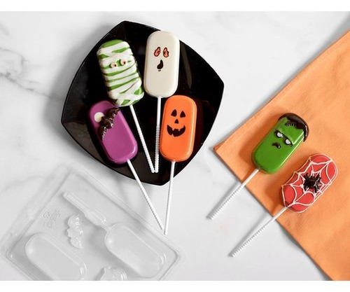 Imagen 6 de 7 de Set De 2 Moldes Paletas Halloween Parpen