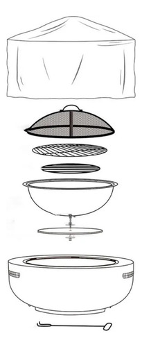 Brasero Piedra Circular 55x34cm Bighouse