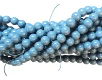 Comprar Perla Jadecito Abalorio Bisuteria 8mm 1 Tira De 104pzs Azul Oscuro 8 Mm