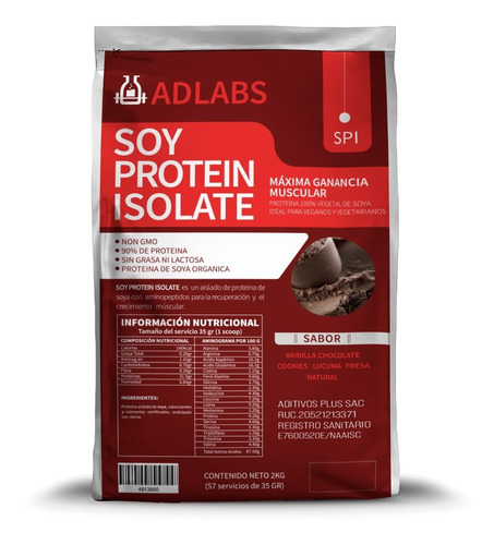 Proteina De Soya Natural 1k Sin Sabor Ni Endulcorantes