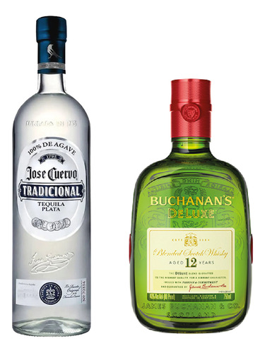 1 Teq Jose Cuervo Trad Plata 950 Ml Y 1 Buchanans 12 700 Ml